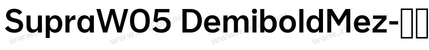 SupraW05 DemiboldMez字体转换